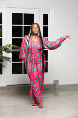 All About the Pink and Green Jumpsuit