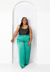 Green Wide Leg Pants
