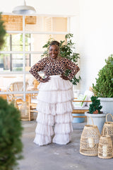 Let Me Ruffle You Dress Pants in Cream