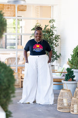 Sophia Drawstring Pants in White