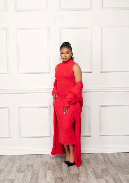 I Am the Moment 2 Piece Set in Red