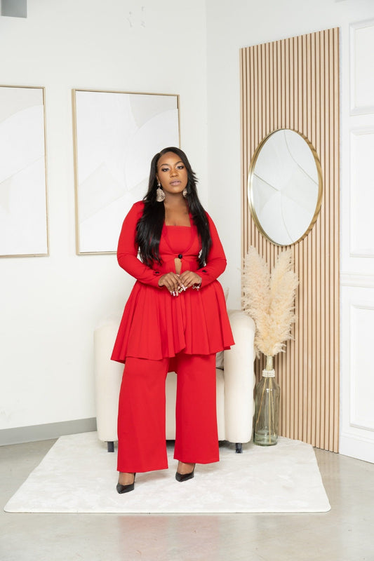 Red Girl 2 Piece Suit