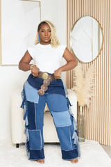 All About Fun Denim Side Fringe Jeans