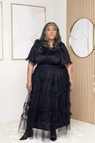 Tulle Me Black Midi Dress