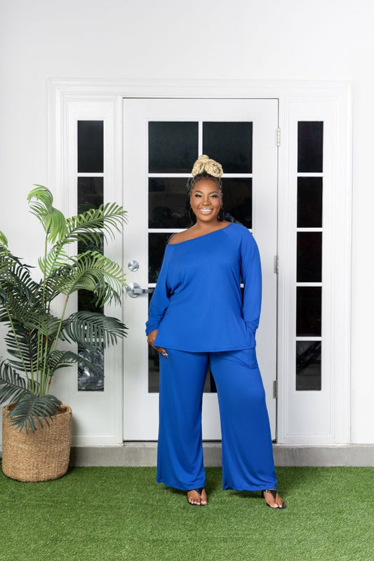 Yvonne 2 Piece Set in Royal Blue