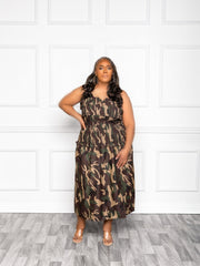 Camo Sweetheart Stretch Dress