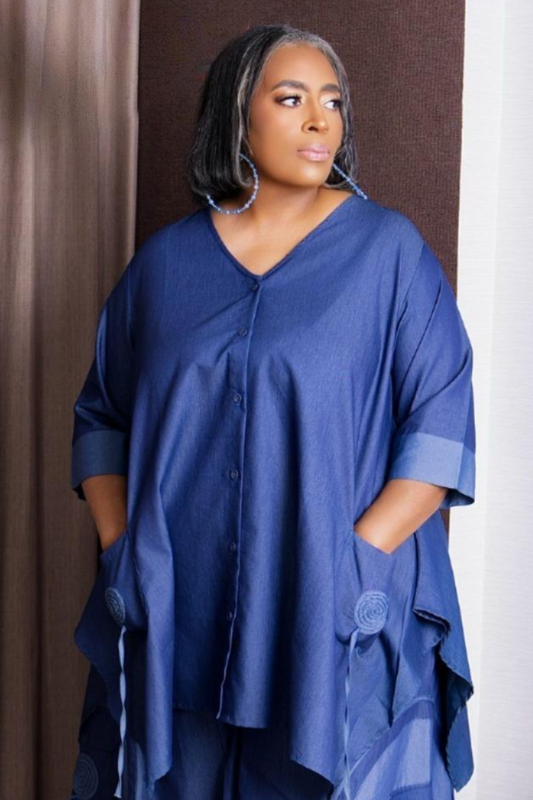 Denim on Denim Oversized Pant Set