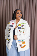 Everywhere I Am Patchwork Oversized Jacket