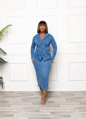 Denim Skirt Set
