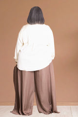 Here For It Ruched Waist Wide Leg Pant