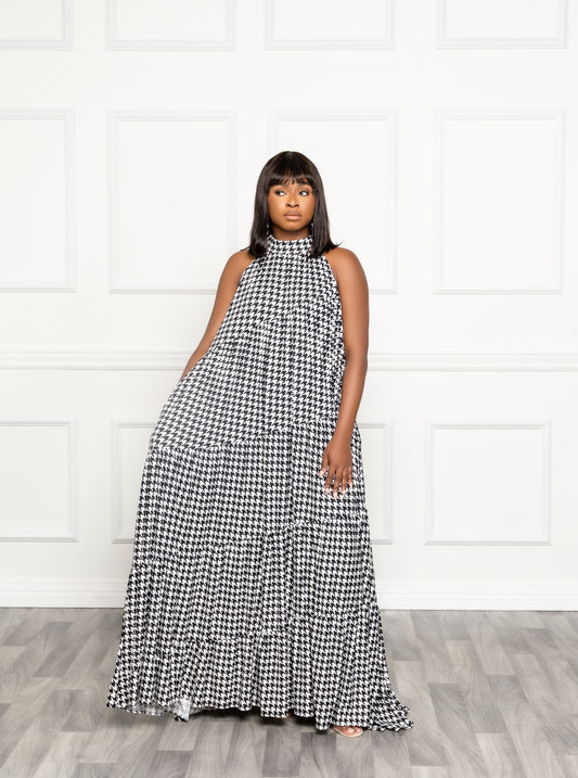 Houndstooth Maxi Dress