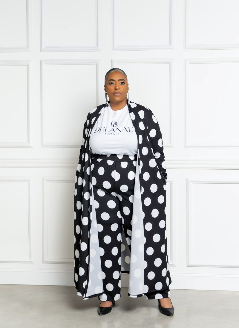 Black and White Polka Dot Set