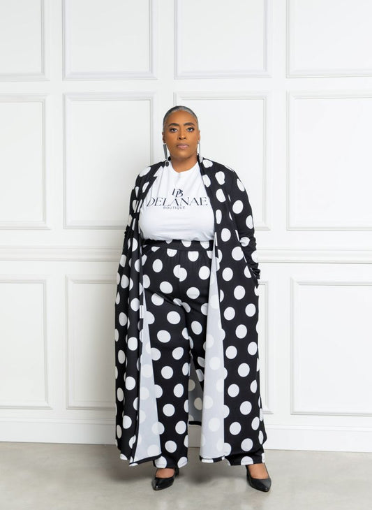 Black and White Polka Dot Set