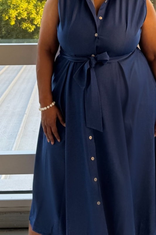 Just a Girl Denim Button Down Dress