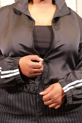 Like Satin Corset and Jacket in Black