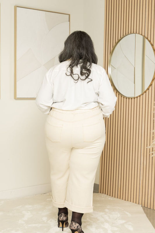 Retro Cream Twill Pants