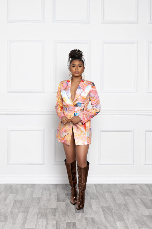 Serenity Pink Multicolored Blazer