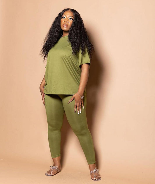 Everyday Girl Set - Olive Green