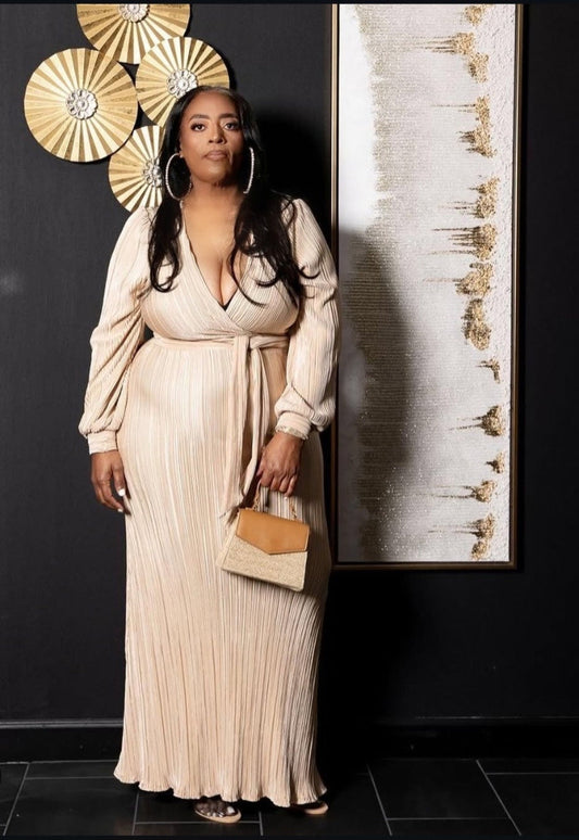 Gold Tones Maxi Skirt Set