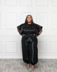 Black In Taffeta 2 Piece Set