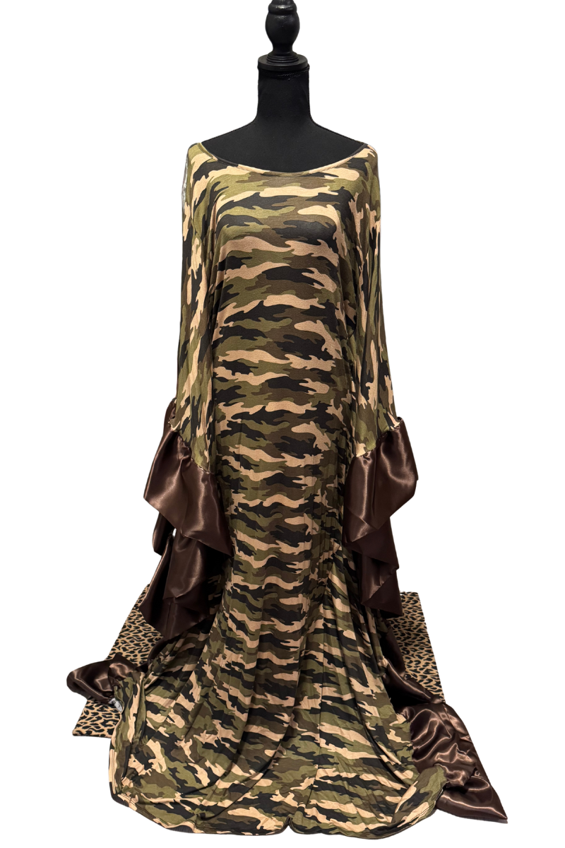 Grace in Camouflage Kaftan