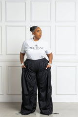 Ruffle Jacket with Adjustable Pants in Black