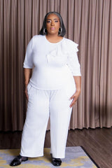 Pretty in White 2 Piece Pant Set