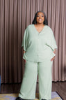 Relaxed Fit Sage Green Pant Set