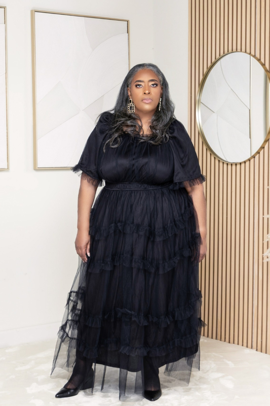Tulle Me Black Midi Dress Delanae Boutique Tulle Me Black Midi Dress Delanae Boutique