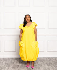 Bubble Dress in Yellow